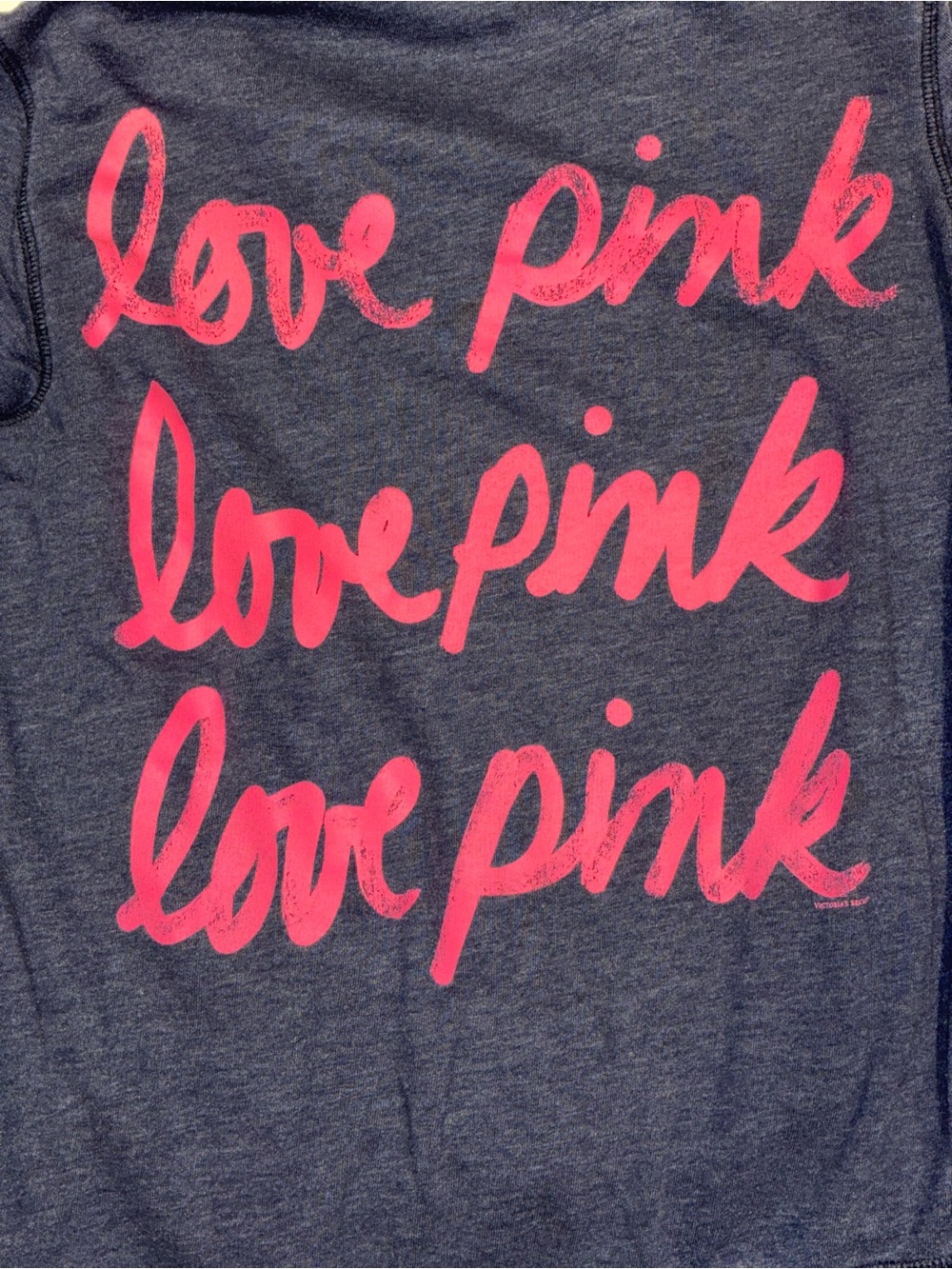 Love Pink Kids' Graphic Tank Top - Dark Gray with Hot Pink Print